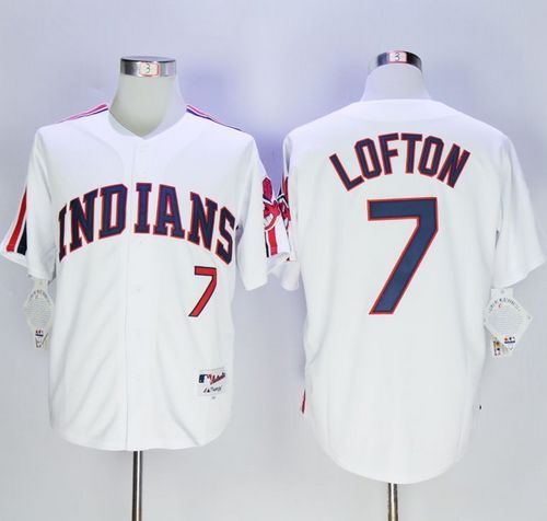 Indians #7 Kenny Lofton White 1978 Turn Back The Clock Stitched MLB Jersey